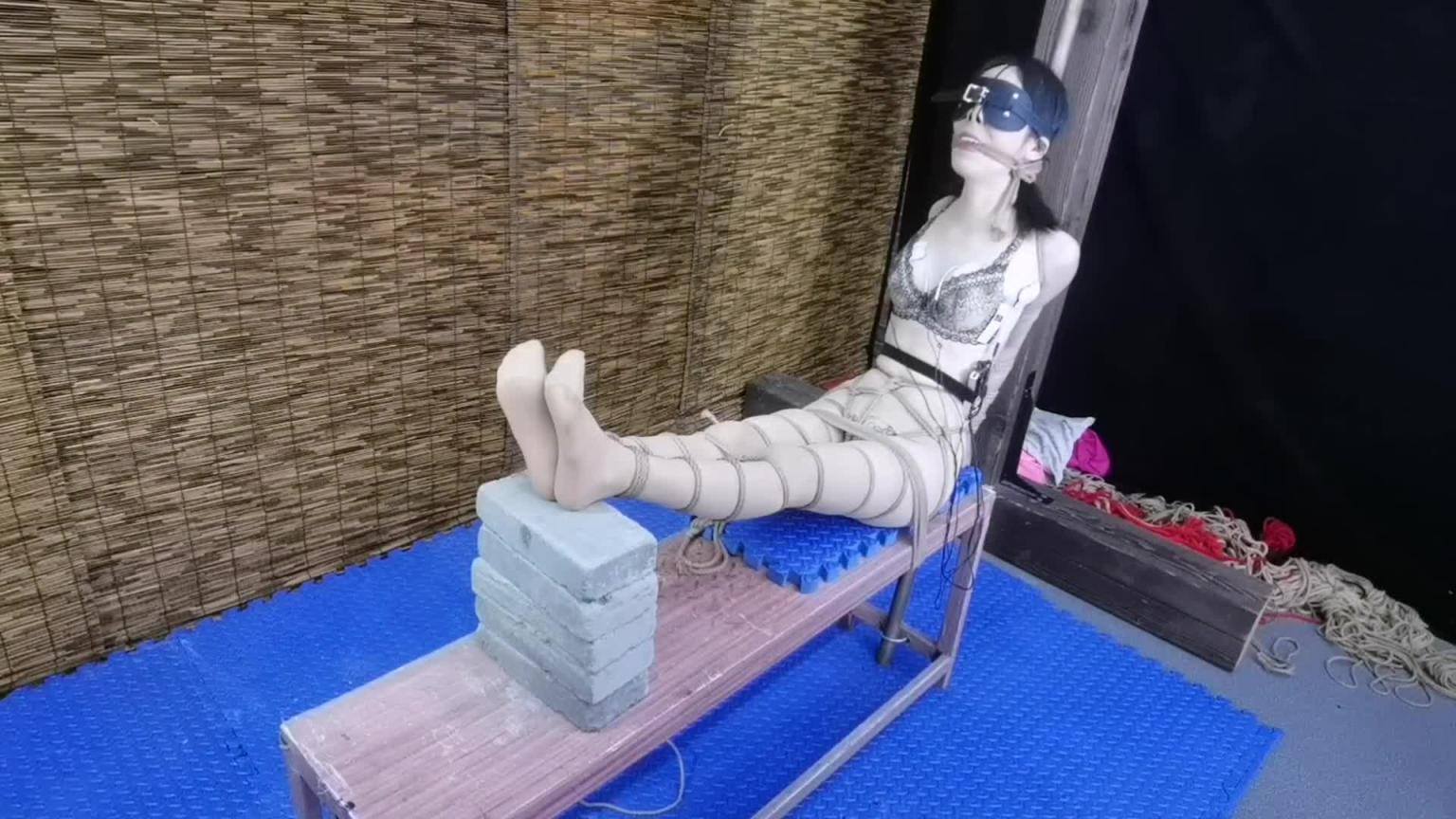 【HD飞天】把柔仙儿禁锢在老虎登上,股绳勒y,脚下垫上5块砖,疼的斯心裂肺 预览截图 9