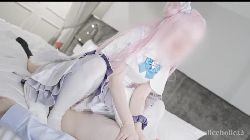 【Aliceholic13】Cosplay 蓝色档案米卡打手枪深喉 2 预览截图 10