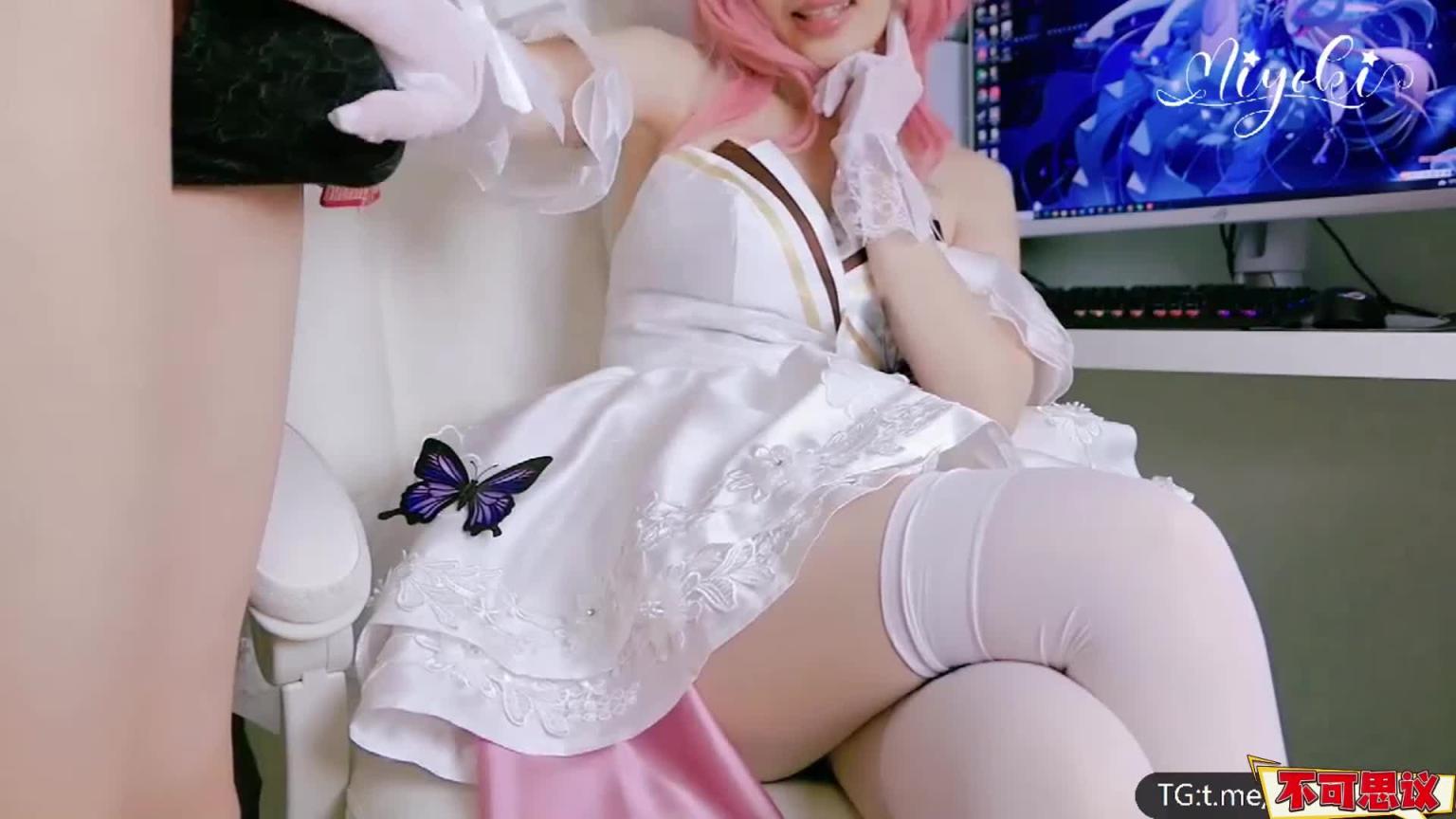 原神cosplay八重神子 足交腿交 全程淫语娇喘足交爆射 预览截图 2