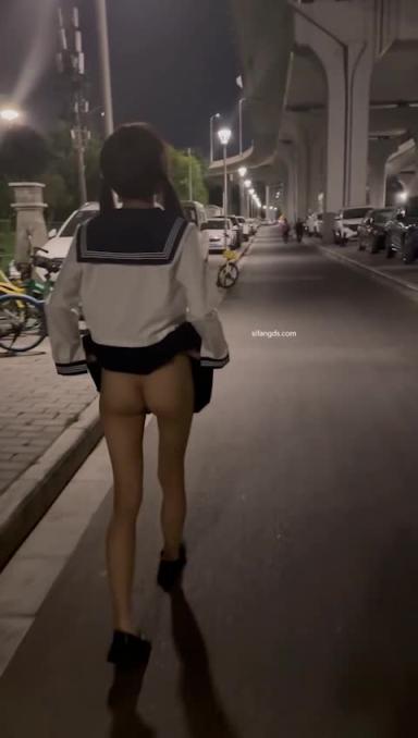 野外露出娇小可人双马尾制服妹 预览截图 2