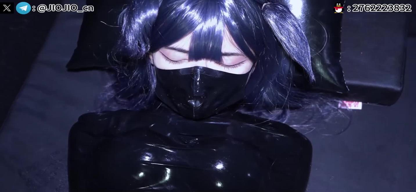【JIOJIO】明日方舟德克萨斯被俘乳胶真空睡袋放置 胶带 郊狼电击震动强制GC 预览截图 2