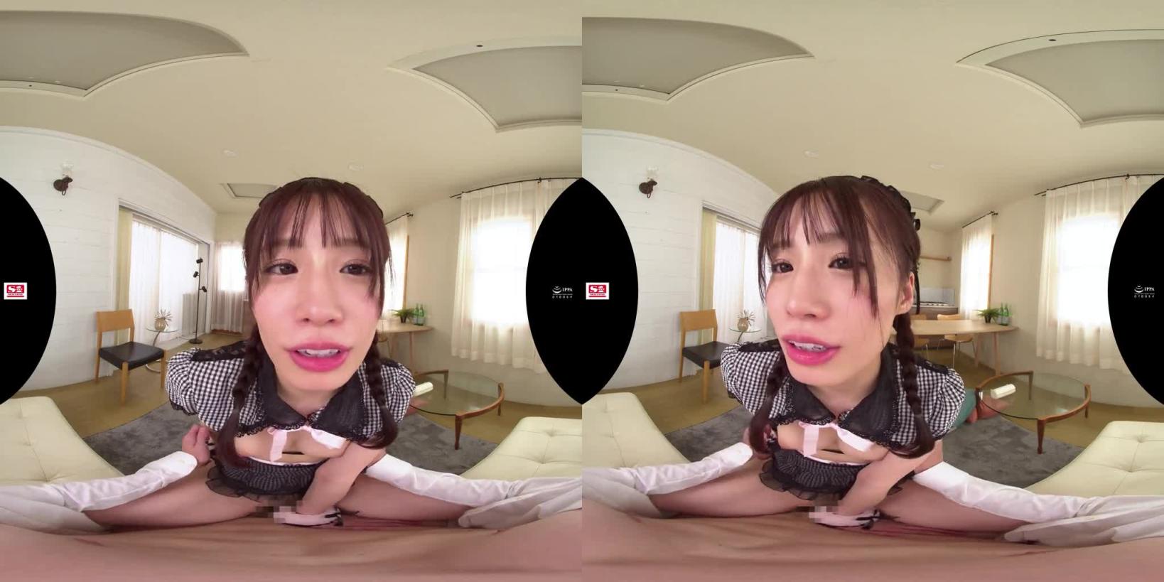 【VR】可爱、温柔、淫荡。至近距离一面凝视一面欢喜般奉仕 【我专用】马上吹箫性感内衣女僕VR 未步奈奈 C sivr00316 预览截图 3