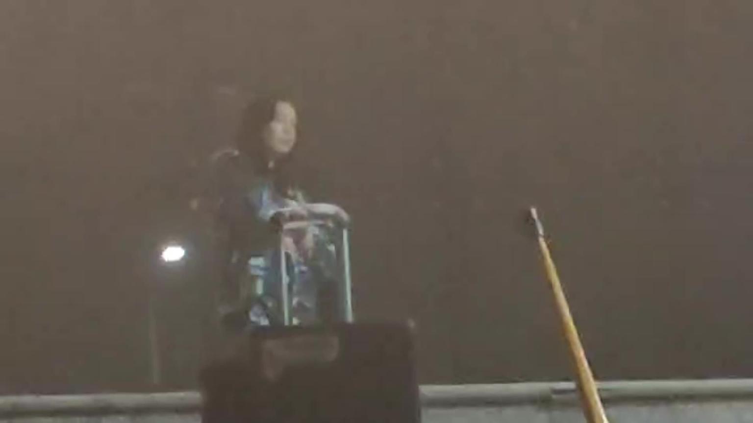门事件 西北民族大学军训女学员激情热舞不慎导致两颗巨乳露出!就算露奶跳也要跳完舞蹈!多角度全网最全版 预览截图 9