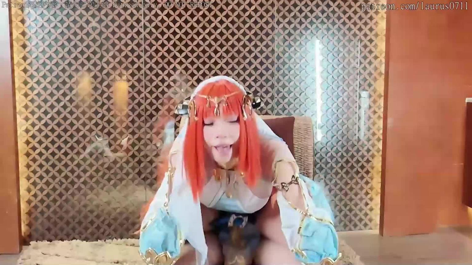 Patreon【浵卡】cos原神 妮露 巨乳白虎,激情内射 预览截图 3