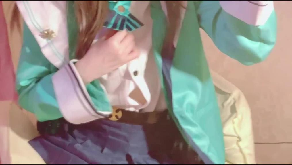 可爱制服女孩面对镜子自慰 预览截图 11