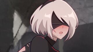 Yorha 2B 肉棒进入阴道产生明显握紧