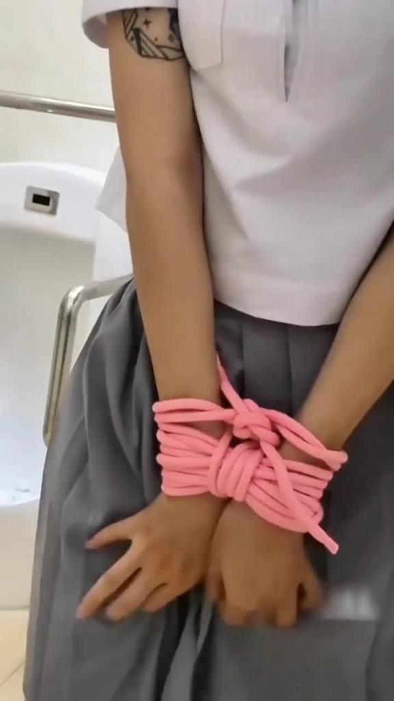 〔萝莉调教〕穿着学生制服厕所吃鸡后入 预览截图 10