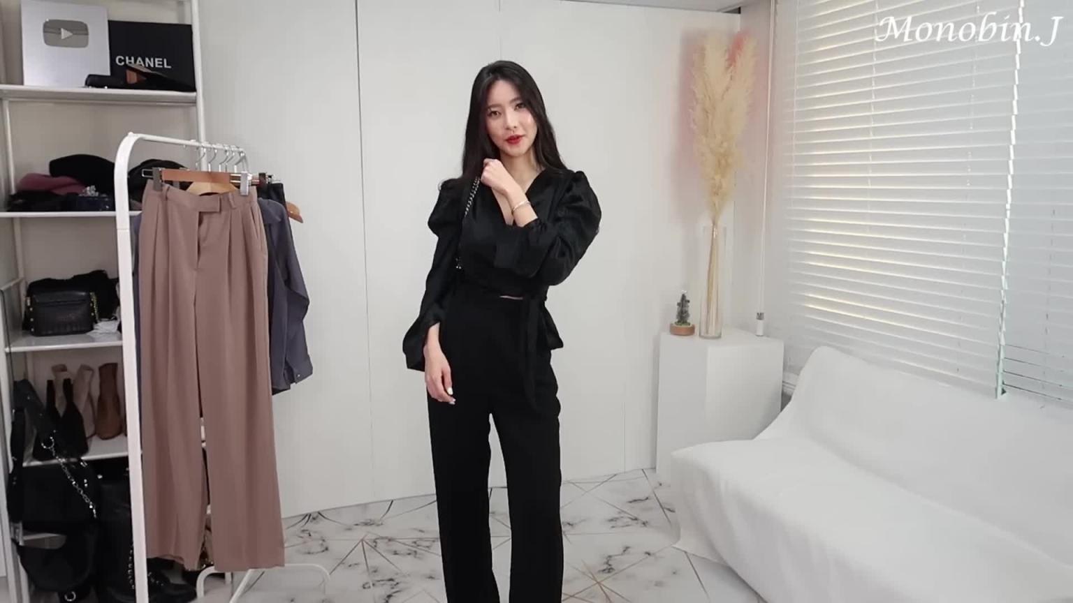 fashionhaul,lookbook / 柔软的绸缎上衣,高腰裤,皮裙 预览截图 6
