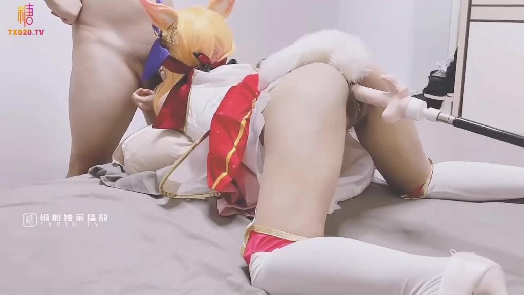 【cos】饥渴的阿狸 上下齐开 边口交边炮机插穴 肛塞尾巴骑乘榨精 - 鸡蛋饼 预览截图 4