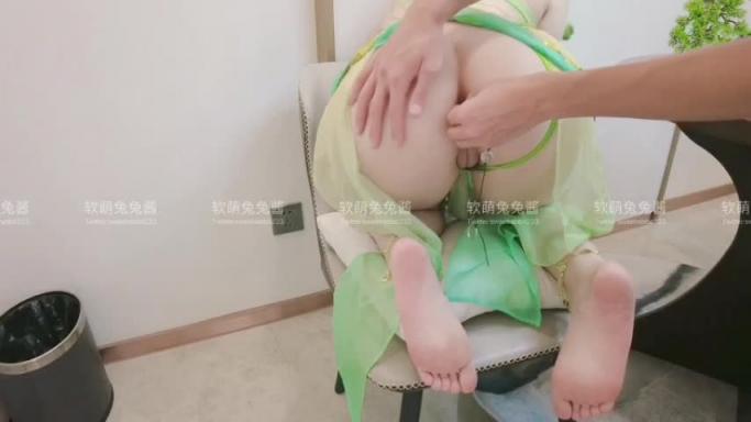 软萌兔兔酱纳西妲cos，花式玩肛塞屁眼 预览截图 7