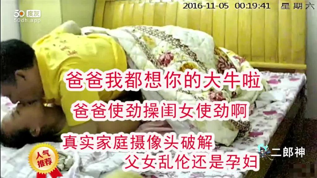 家庭摄像头父女乱伦爆操东北孕妇，对白超精彩 预览截图 2