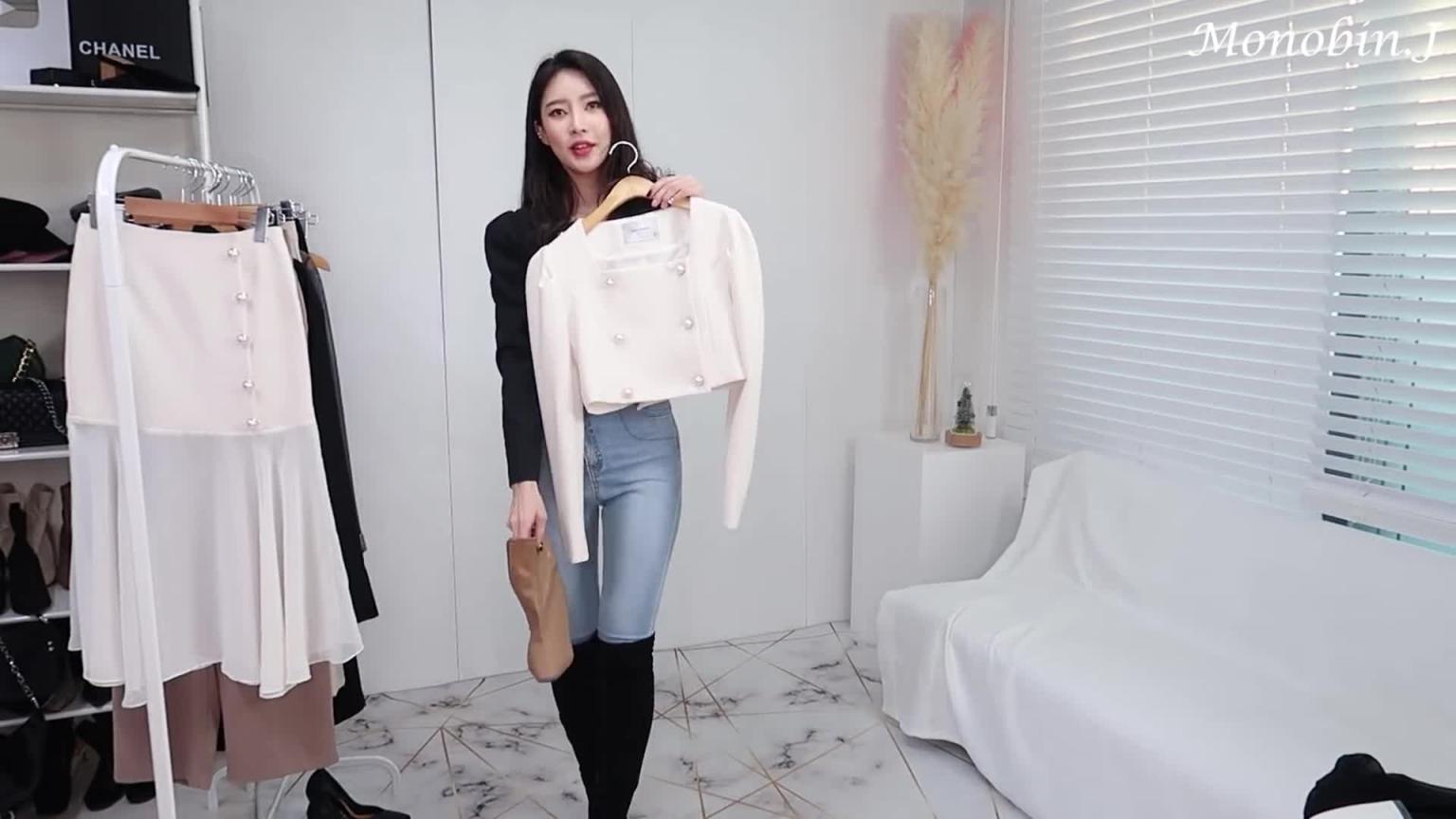 Z-装饰两件套，高腰休闲裤，牛仔裤外观，透明上衣，更新♥fashionhaul,lookbook 预览截图 5