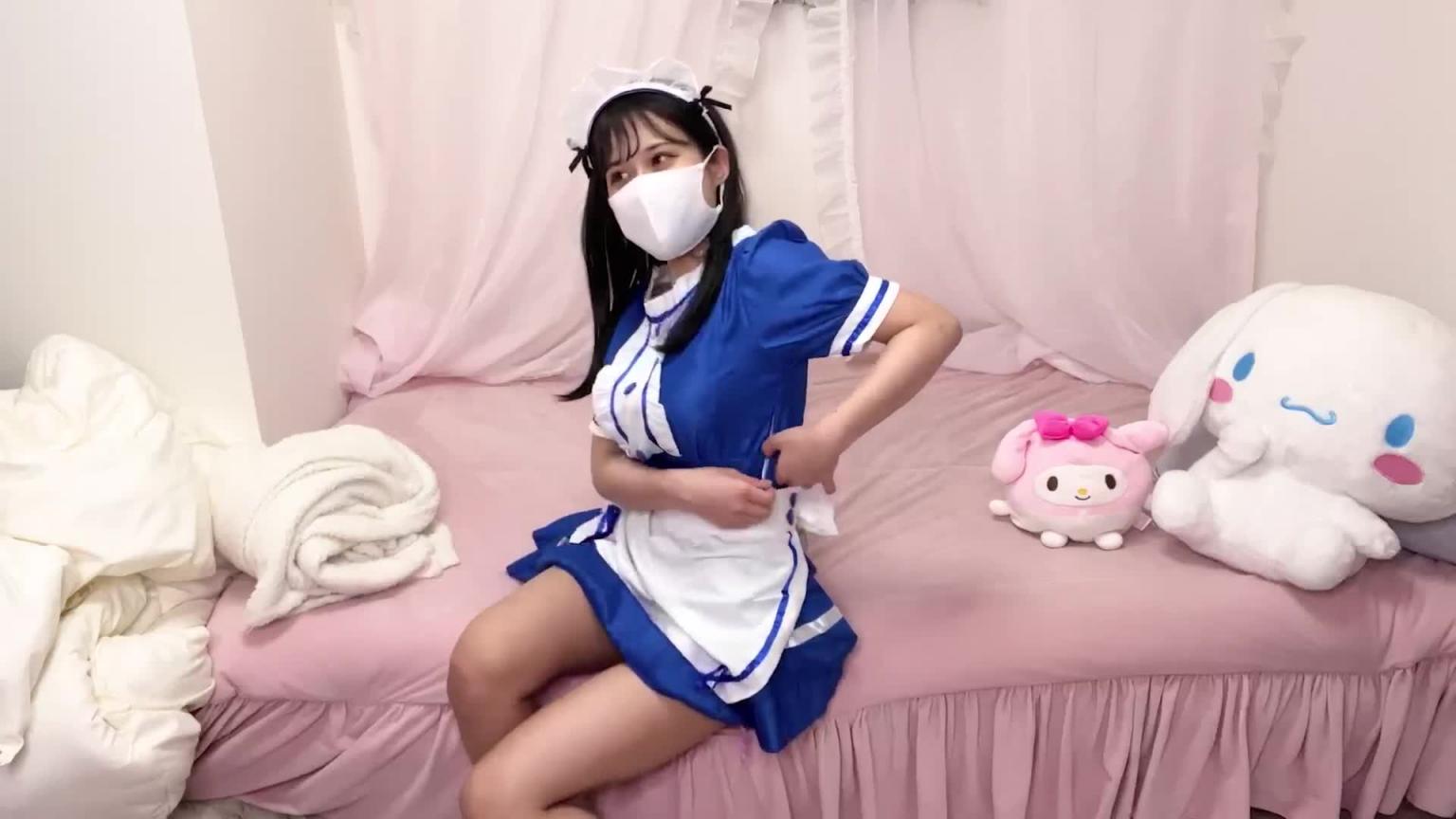 蓝色的女仆装无胸罩无面包生换衣服内衣介绍💗 预览截图 8