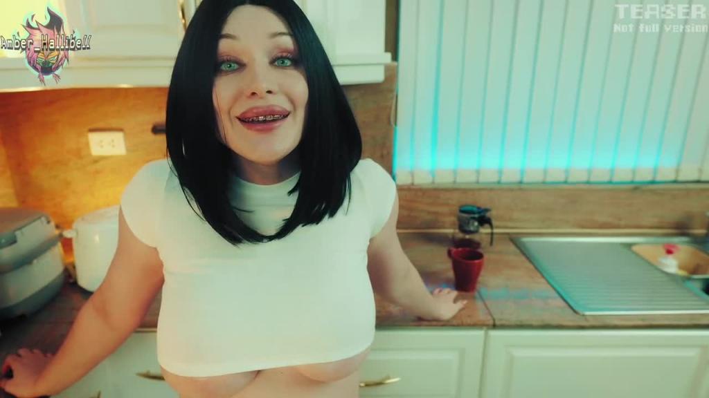 『amber_hallibell』大奶黑发女被继兄肏翻 预览截图 1
