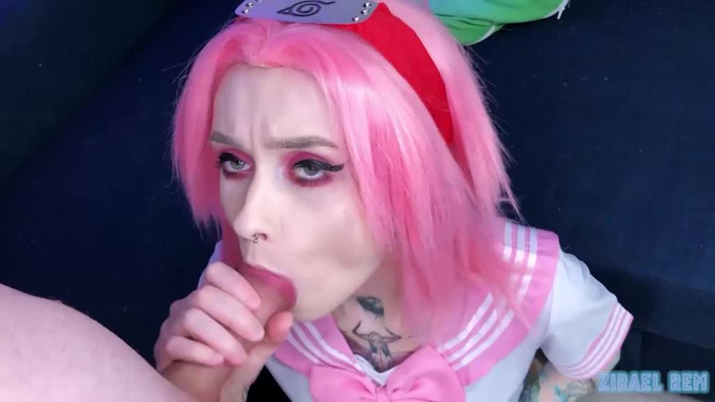[Zirael_Rem]OF顶级COS女神Ziraelrem纹身太妹白虎嫩逼火影忍者小樱COS第一人称视角操小樱崩坏做爱 预览截图 1