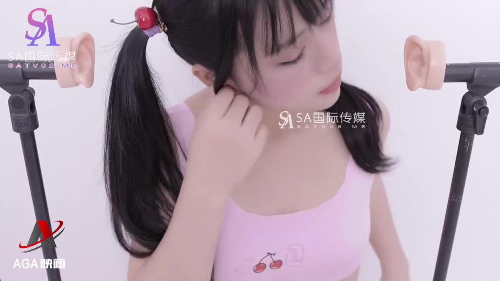 AT316-ASMR性感紧身连体衣-少女湿润的舌头 预览截图 1