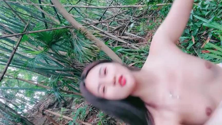 户外小仙女气质美女野外山上大战性感蓝色包臀裙 预览截图 8