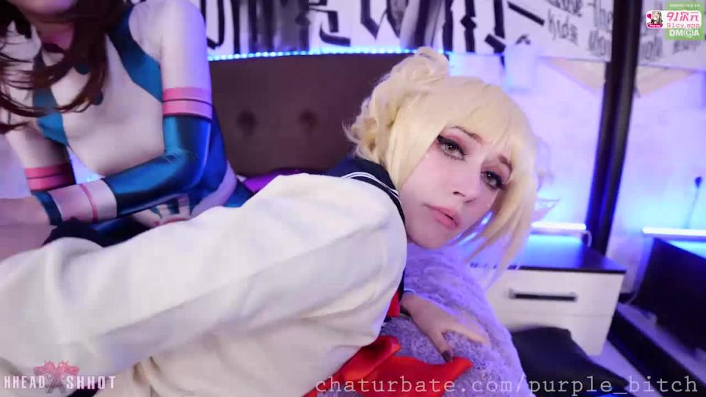 [purplebitch]欧美顶级COSER全完整版三个COSER的疯狂3P学院派少女与男女超人 预览截图 3