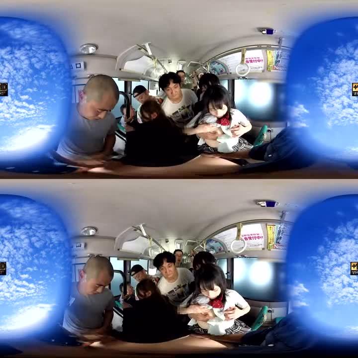 VR 痴汉集团巴士干砲 VR版 ~OL・学生妹篇~ 佳苗瑠华 花咲一杏 84kmvr00287 预览截图 8