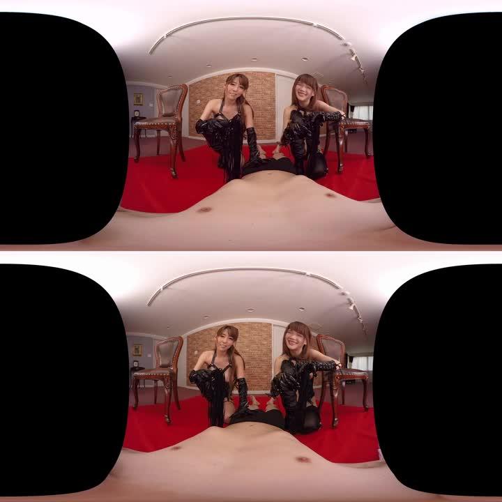 VR 双痴女M男调教 脚踏＆鞭打＆滴蜡尻到射 13dsvr00116 预览截图 5