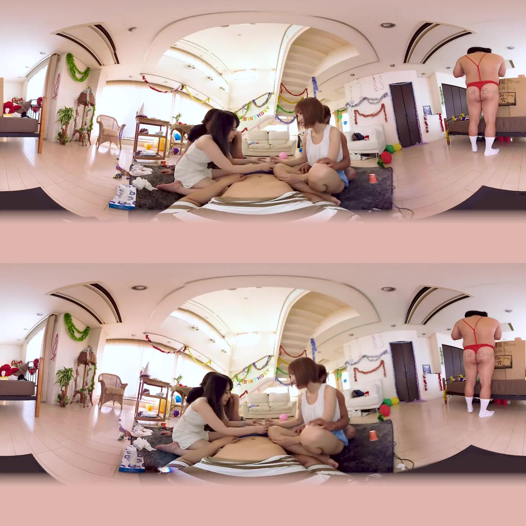 【2】VR 攻略我老婆！找来搞笑艺人乱交内射拍成片！ 佳苗瑠华 叶月七瀬 第二集 h_1248kolvr00001 预览截图 10