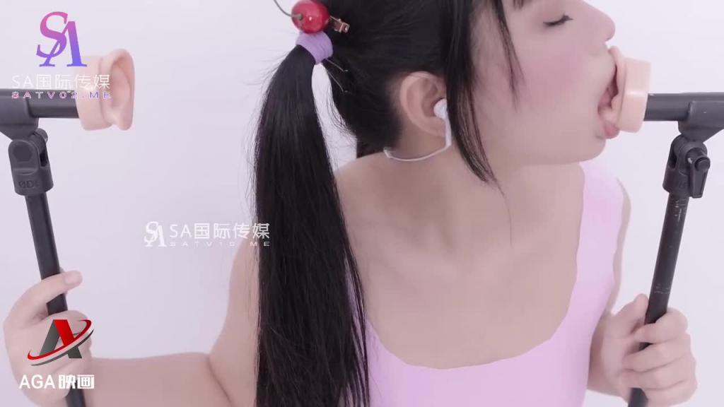 AT316-ASMR性感紧身连体衣-少女湿润的舌头 预览截图 5