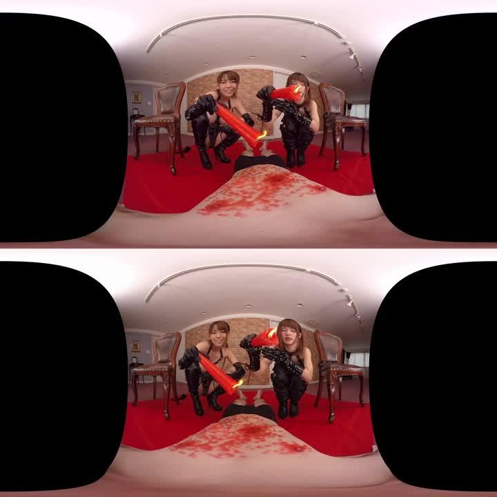 VR 双痴女M男调教 脚踏＆鞭打＆滴蜡尻到射 13dsvr00116 预览截图 7