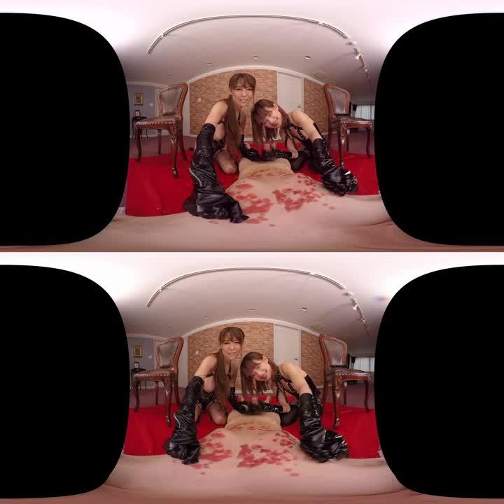 VR 双痴女M男调教 脚踏＆鞭打＆滴蜡尻到射 13dsvr00116 预览截图 11