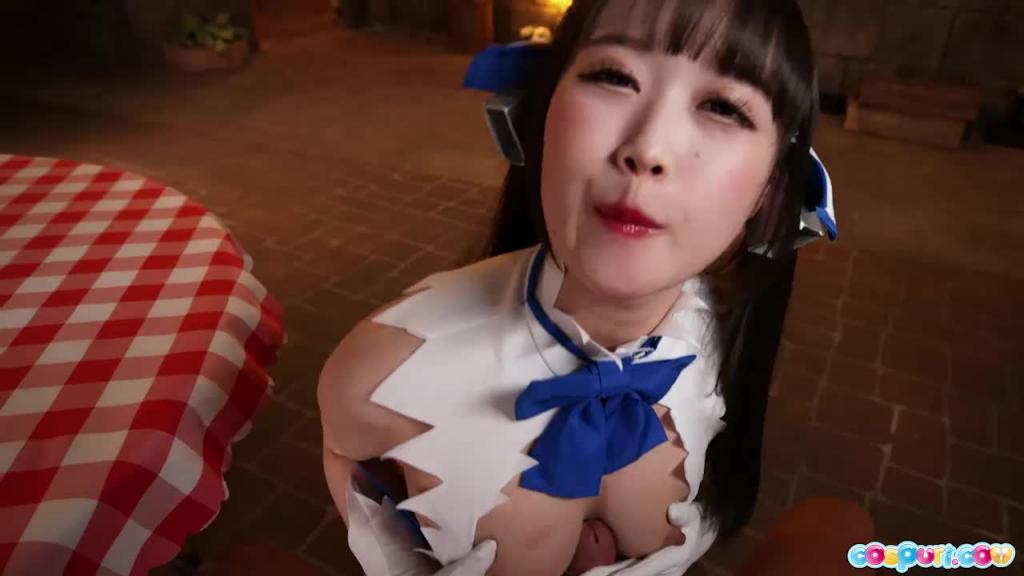 [Cospuri]无码COSRiaKurumi女神赫斯缇雅COS被坏人征服后的主动乳胶射精 预览截图 8