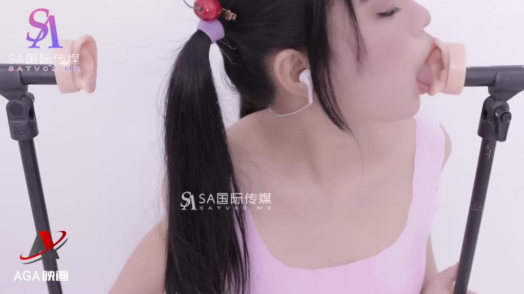 AT316-ASMR性感紧身连体衣-少女湿润的舌头 预览截图 3