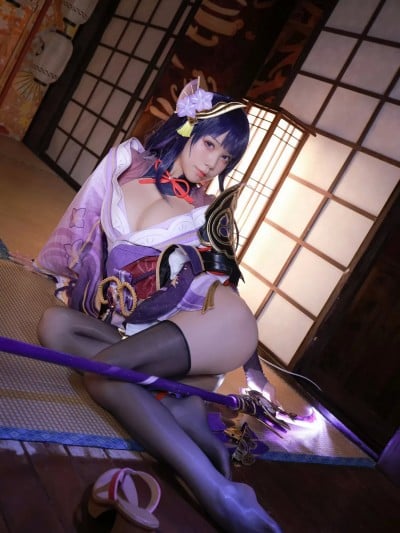 水淼aqua cosplay Raiden Shogun – Genshin Impact 水淼aqua cosplay Raiden Shogun – Genshin Impact