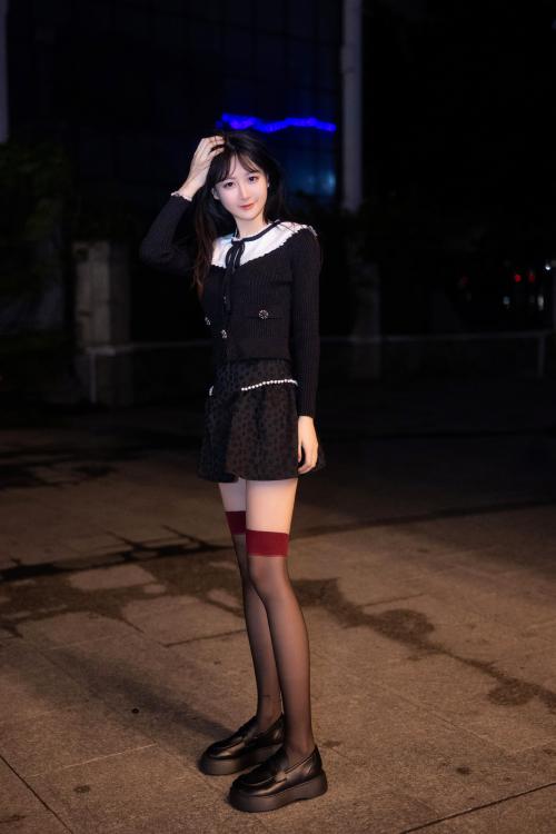 谢小蒽 幼幼 NO.6724 黑丝喝酒
