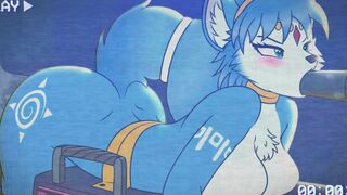 肉棒被蓝皮鳞片磨亮