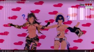 MMD-控制下的坎蒂丝和迪希雅 视频封面