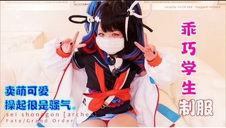 【cosplay】乖巧的制服美少女操起来很是骚气_3