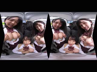 【VR】满员电车被巨乳女学生们抱住紧贴三重强压偷偷搞痴女 B nhvr00179 预览截图 2
