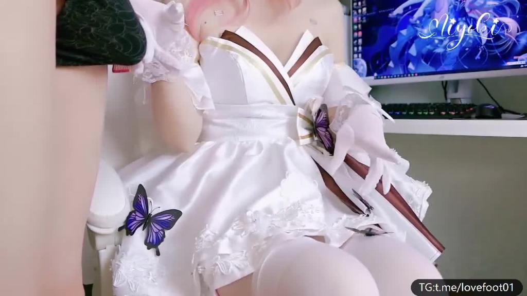 原神cosplay浮世花香隐后传花嫁婚纱白丝足交腿交 预览截图 2